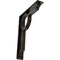 Ekena Millwork Maria Wrought Iron Bracket, (Triple center brace), Antiqued Warm Silver 2"W x 10"D x 12"H BKTM02X10X12TMAAWS - alternate 1